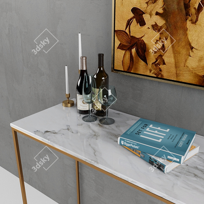 Elegant Home Decor Set 3D model image 3