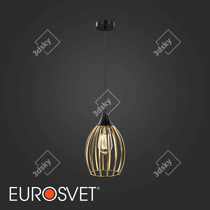 Liza Gold Pendant: Contemporary Loft Lighting 3D model image 1