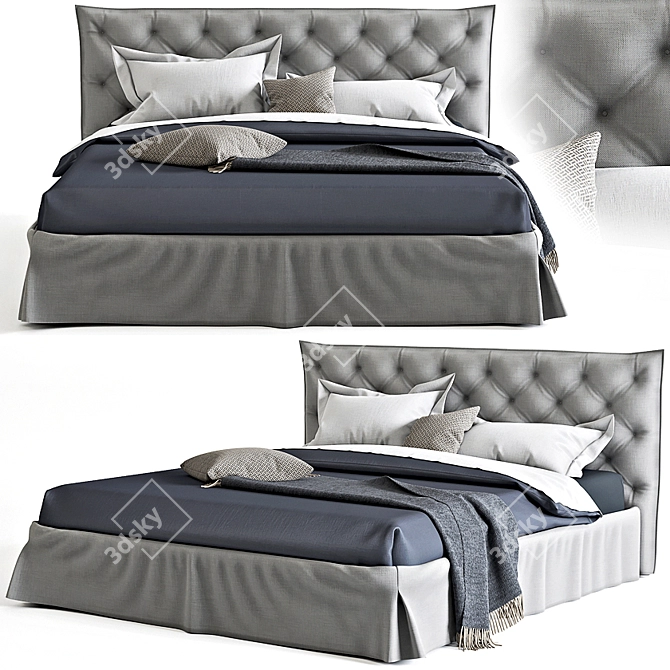 Fanker 160x200 cm Bed Set 3D model image 1