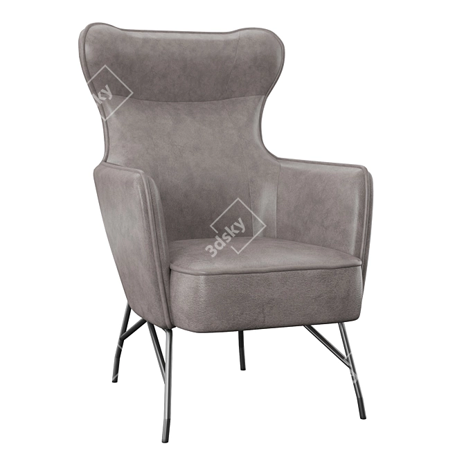 Jill Balloon Chair - Elegant and Comfy 3D model image 2