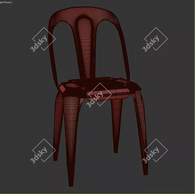 Monterey Plywood Dining Chair 3D model image 3
