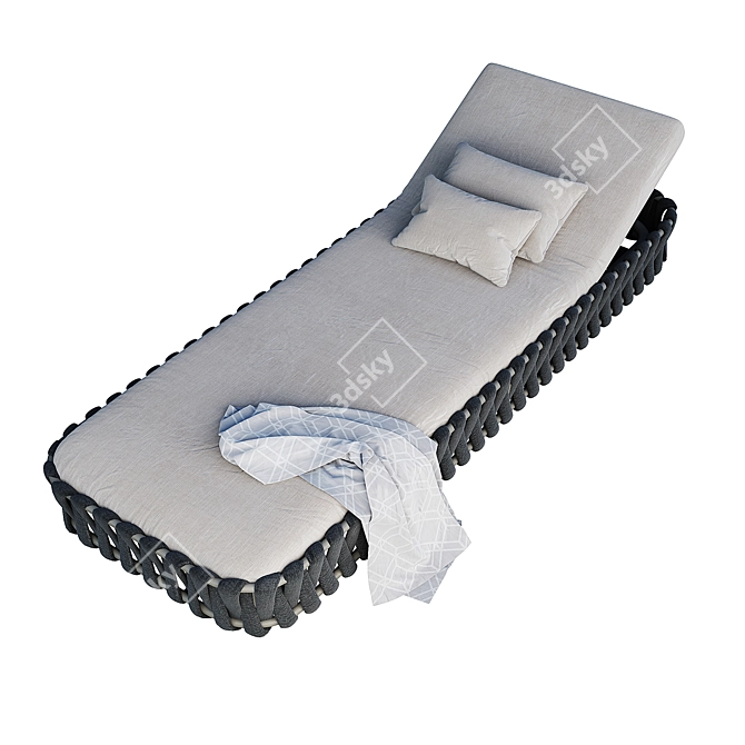 Tosca Adjustable Lounger: Sleek and Comfy 3D model image 2