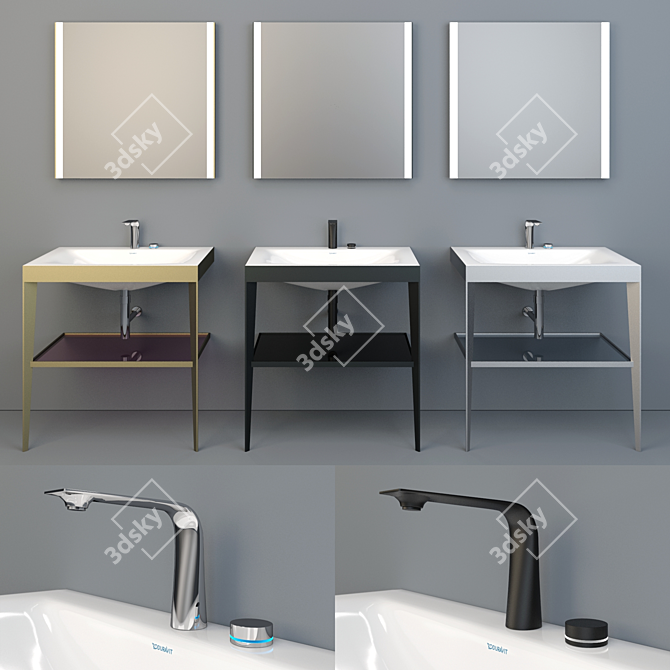 Elegant Duravit XV Series 3D model image 1