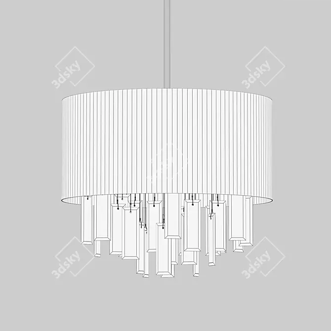 Elegant Glint Pendant Light 3D model image 3