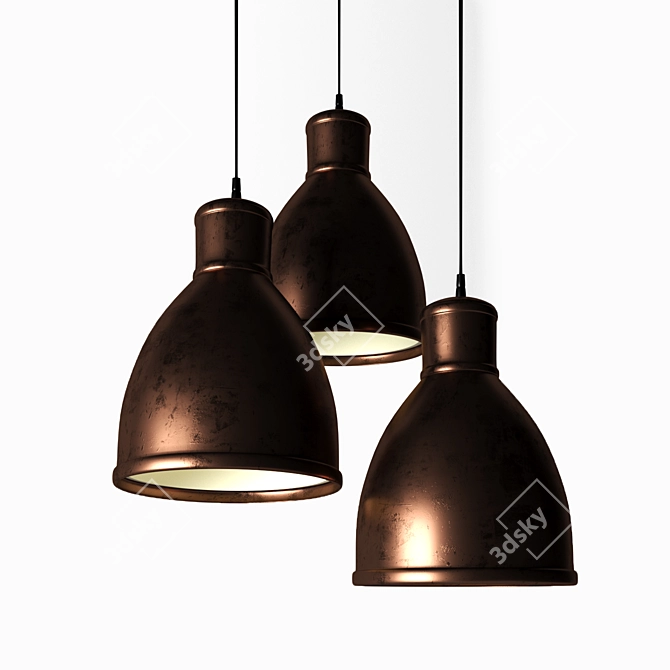 Bronze Soft Light Lamp 3D model image 1