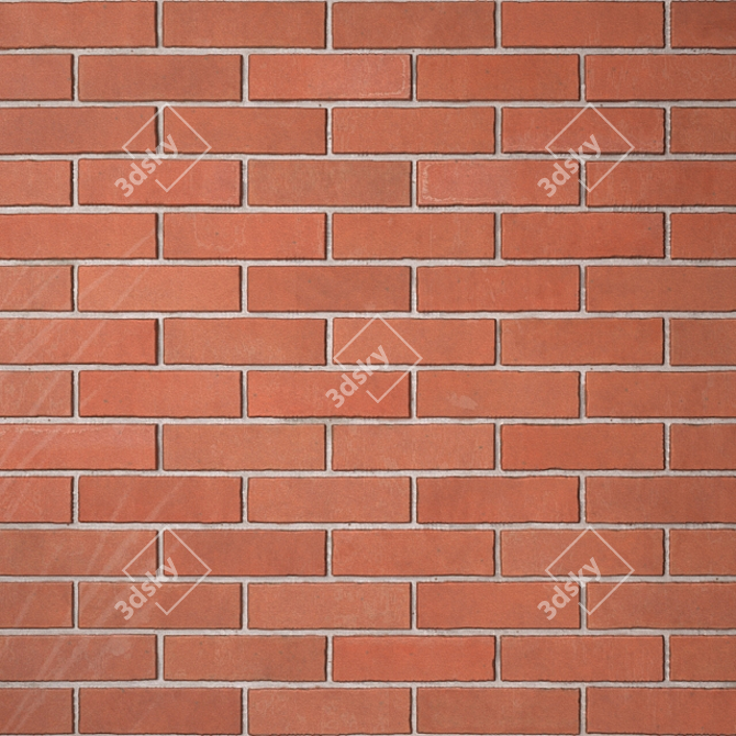 Red Brick Masonry: High Resolution Textures 3D model image 3