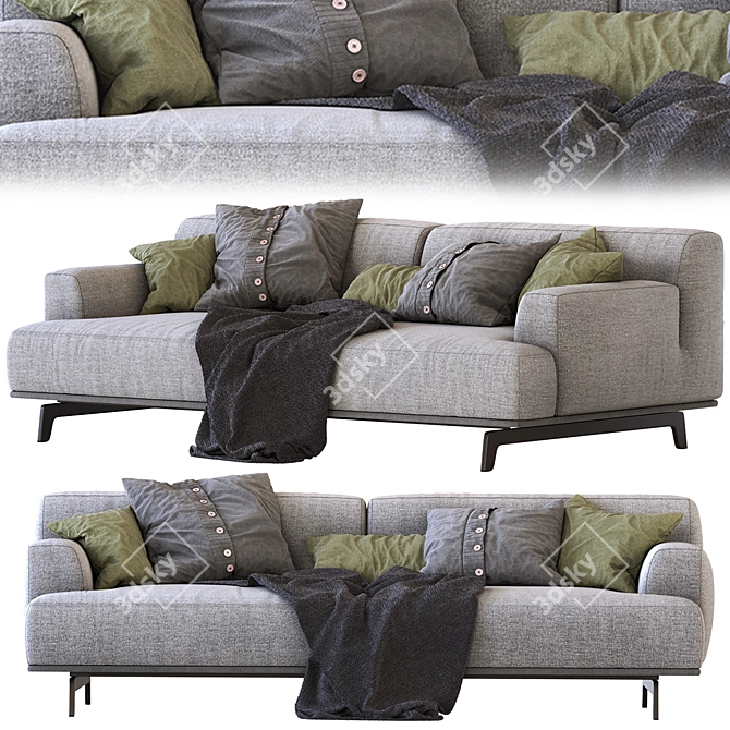 Modern Poliform Tribeca Sofa 3D model image 1