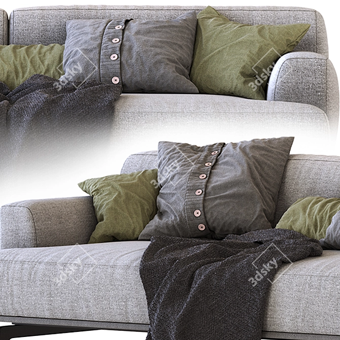 Modern Poliform Tribeca Sofa 3D model image 2