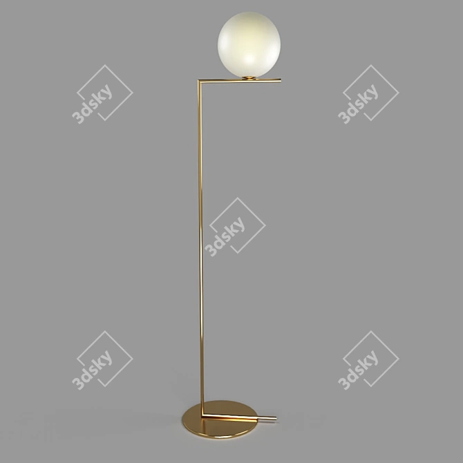 Modern IC Gold Pendant Light 3D model image 1