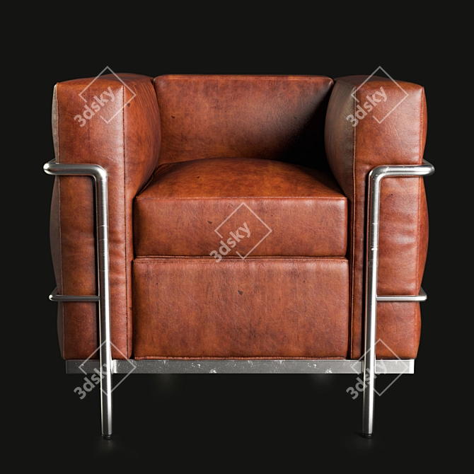 Modern Armchair Lc2-Poltrona by Le Corbusier 3D model image 1