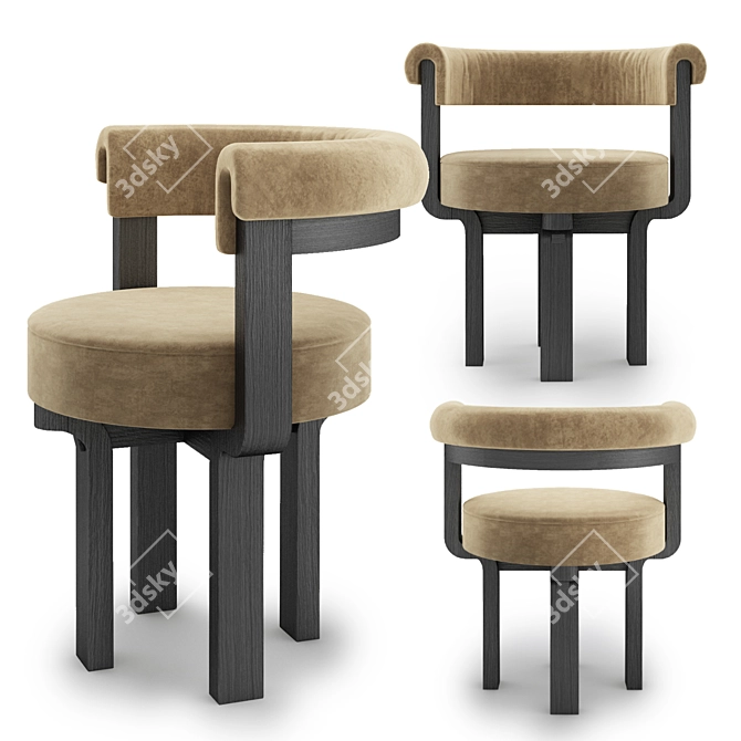 Elegant Kana Chair by Vonnegut 3D model image 1