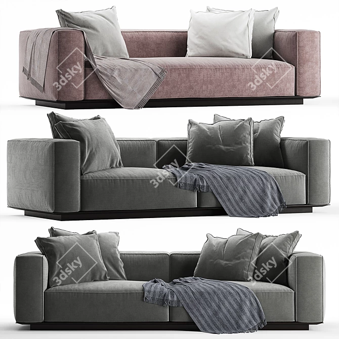 Elegant Flexform Grandemare Sofa 3D model image 1