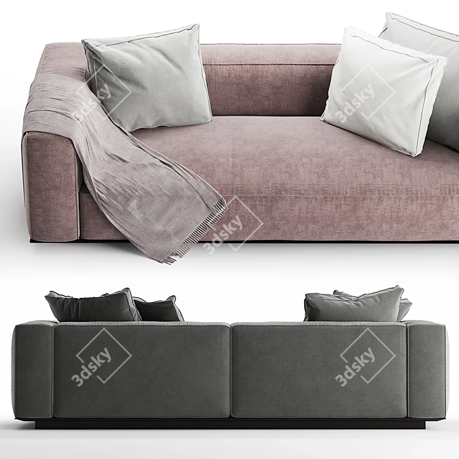 Elegant Flexform Grandemare Sofa 3D model image 2