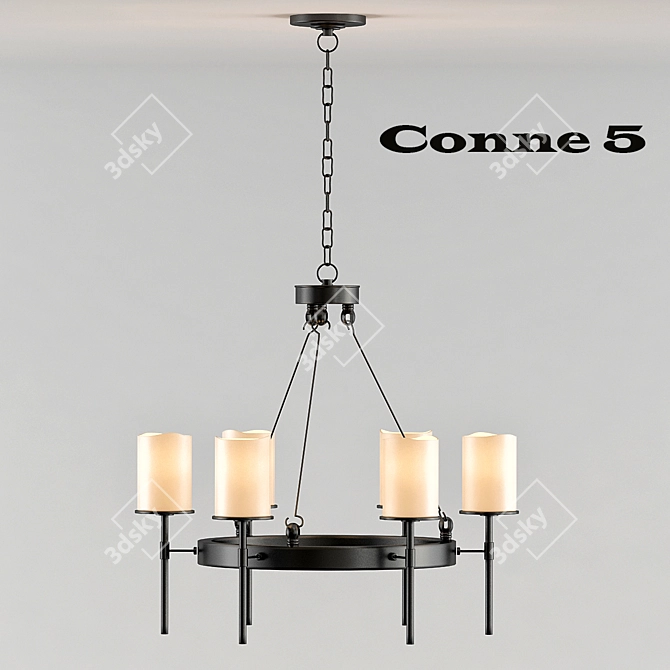 Glamorous Chandelier: Conne 5 3D model image 1