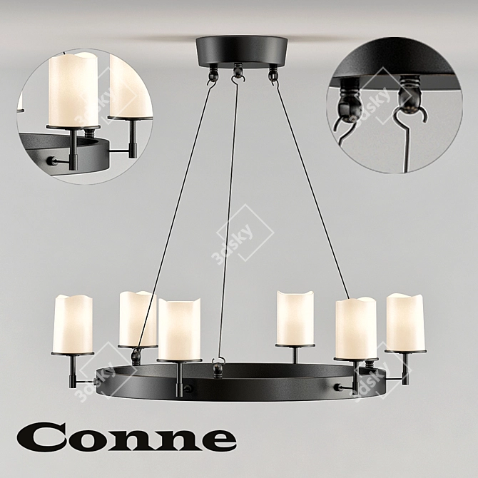 Conne_6 Chandelier: Stylish Modern Lighting 3D model image 1