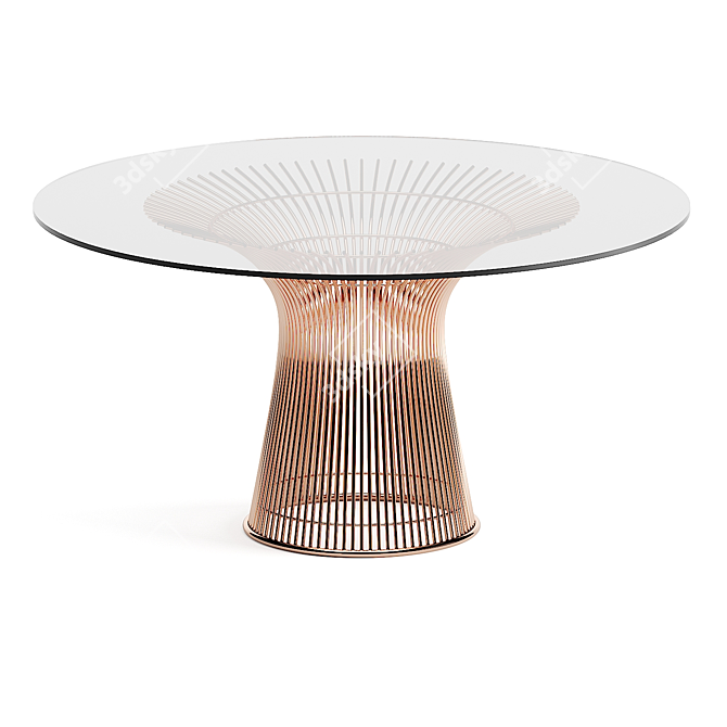 Elegant Platner Dining Table 3D model image 1