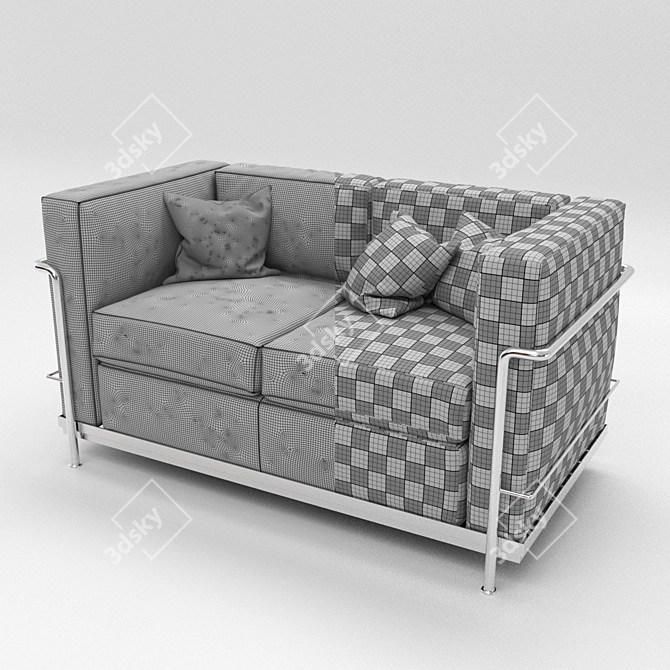 Ultimate LC2 Divano Sofa 3D model image 3