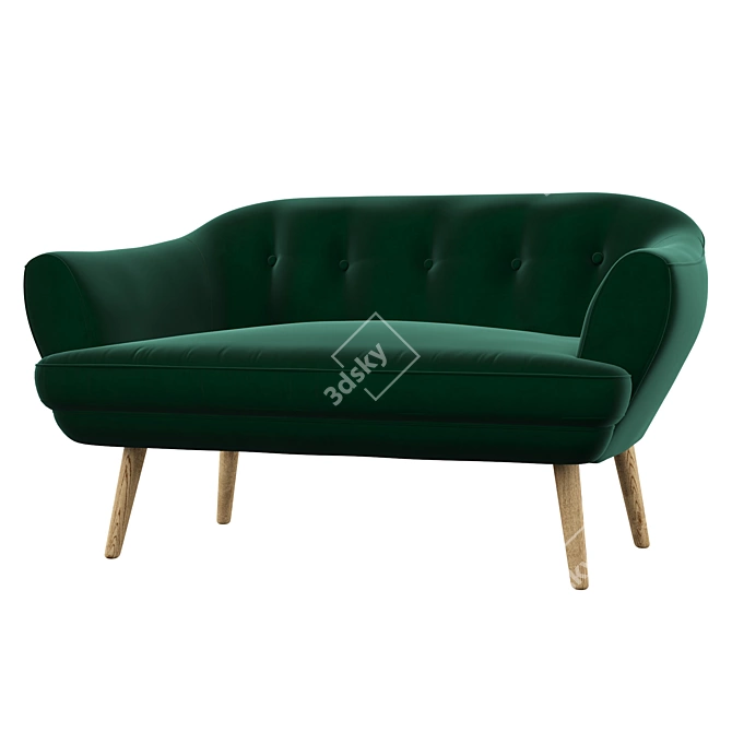 Comfy Keaton Loveseat: Find Cozy Comfort 3D model image 1