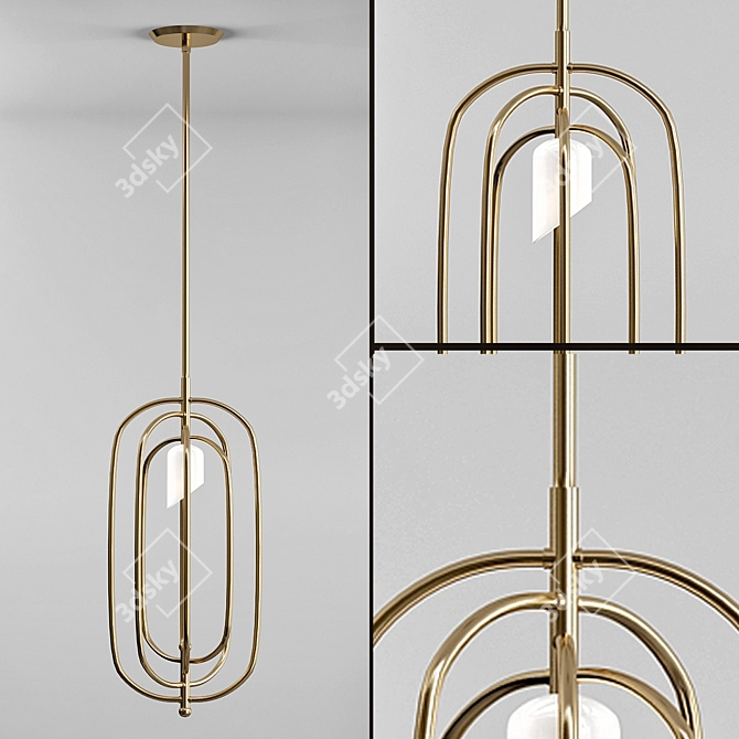 Elegant Turner Pendant Lamp 3D model image 1