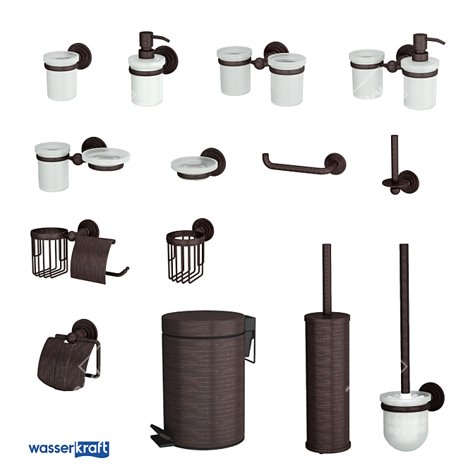 Isar K-7300_OM Bathroom Accessories Set 3D model image 1