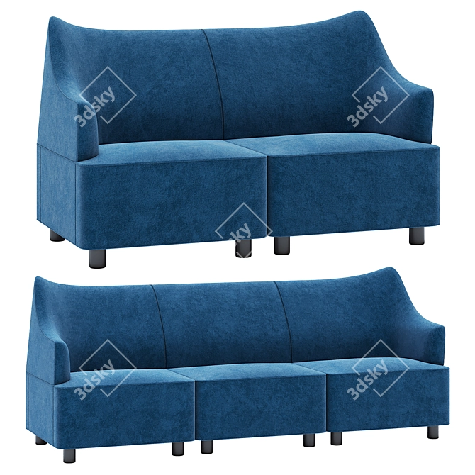 Plex Lounge: Sophisticated Comfort 3D model image 1