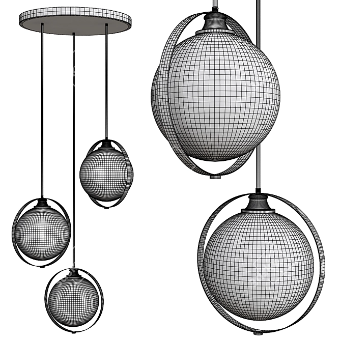 POISE Pendant Lamps - 120/42cm 3D model image 3