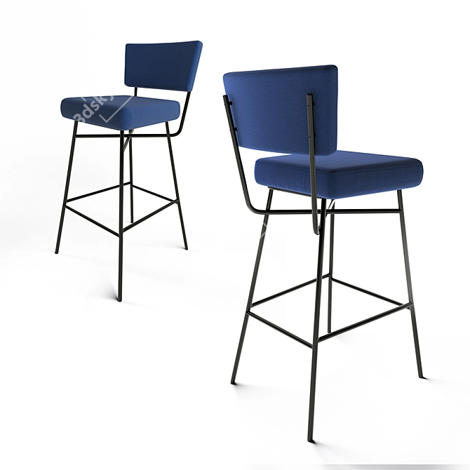 Elegant Artflex Bar Stool 3D model image 1