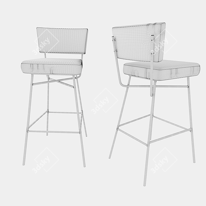 Elegant Artflex Bar Stool 3D model image 3