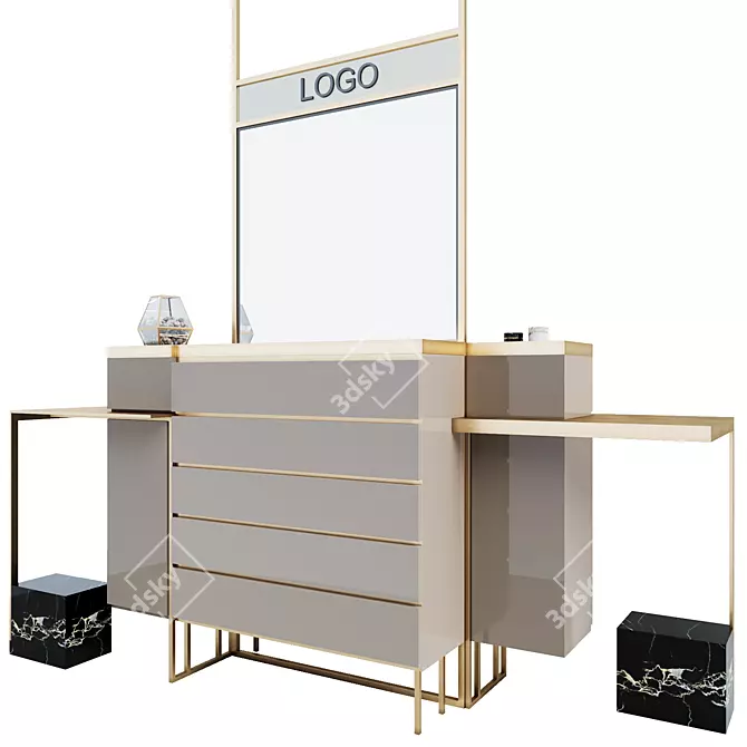 Title: Modern Set of Shop Furniture 3D model image 2