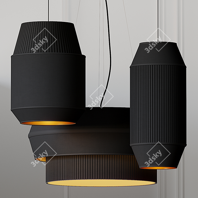 Modern Delta Pendant Lights 3D model image 1