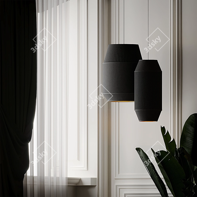 Modern Delta Pendant Lights 3D model image 4