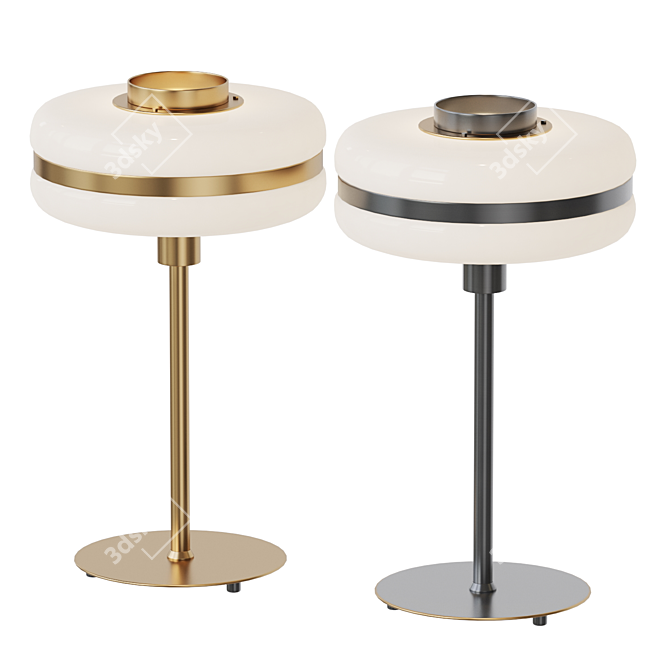 Modern Glass Table Lamp - Lampatron CLAS TAB 3D model image 2