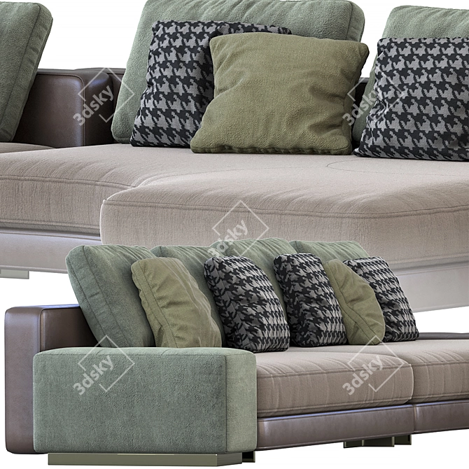 Sleek Minotti Daniels Sofa 02 3D model image 2