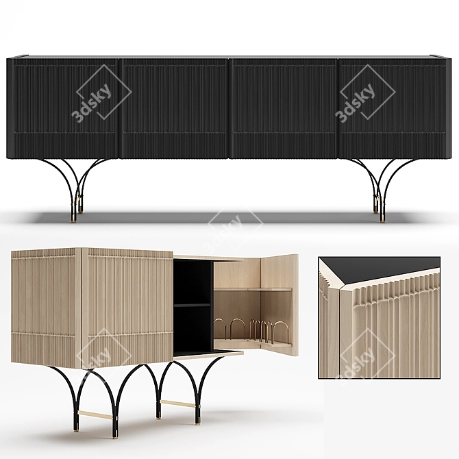 Modern Baxter Guell Sideboard with Unique Design 3D model image 1