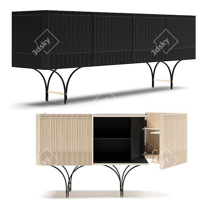 Modern Baxter Guell Sideboard with Unique Design 3D model image 2