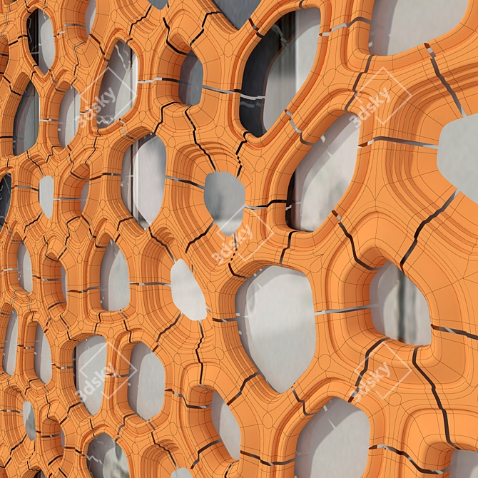 Bionica 3D Max Decorative Facade 3D model image 3