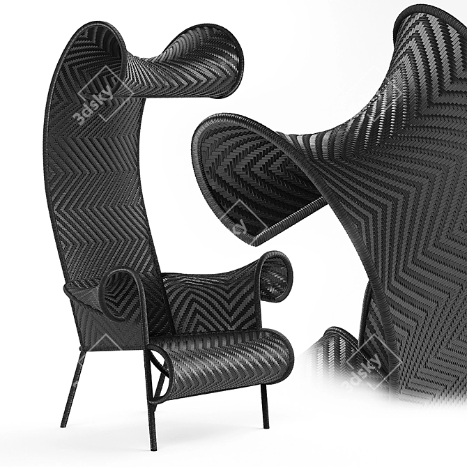 Elegant Moroso Shadowy Chair 3D model image 1