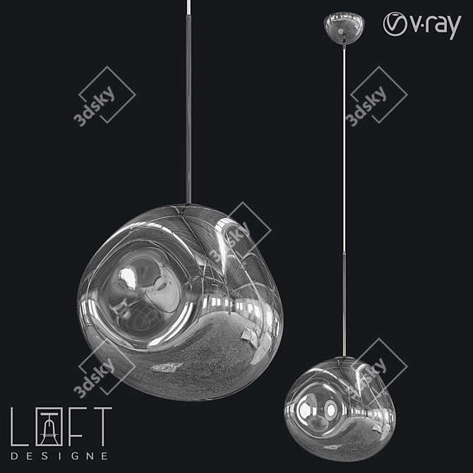 LoftDesign 8943 Pendant Lamp 3D model image 1