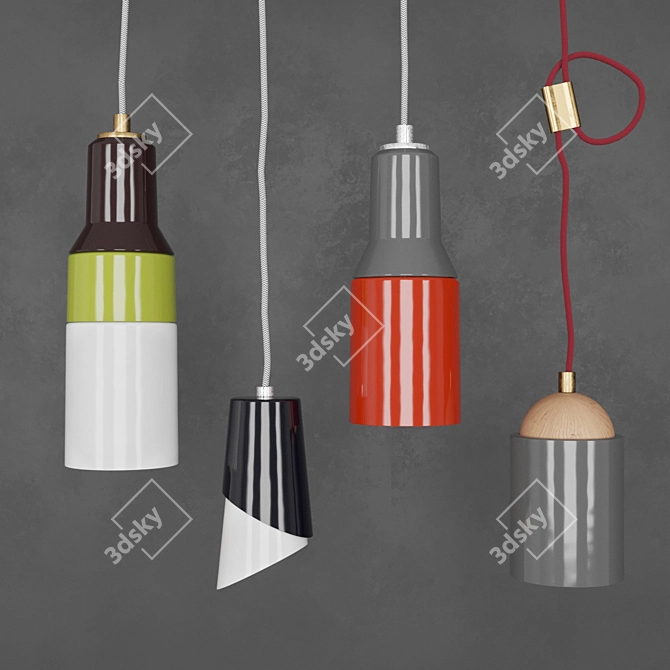 Italian Design: Milla Pendant Set 3D model image 1