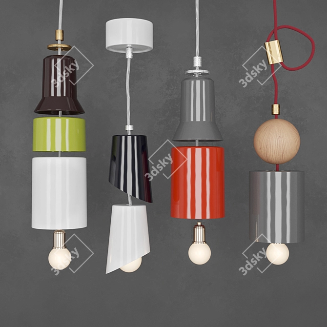 Italian Design: Milla Pendant Set 3D model image 2