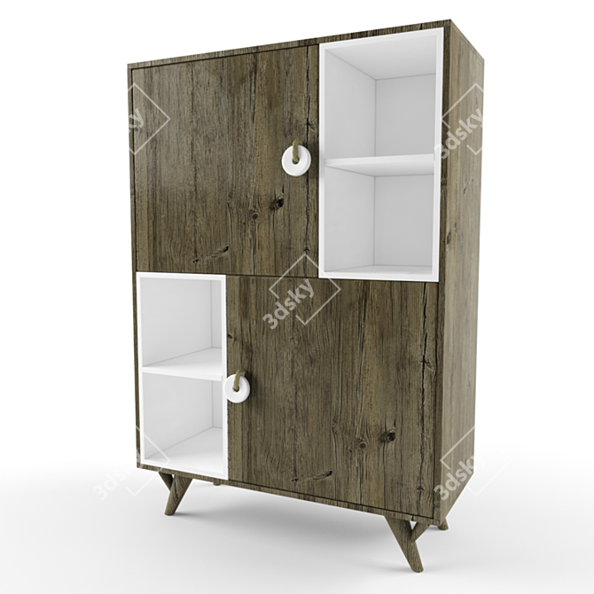 Modern Bookshelf for Home 3D model image 2