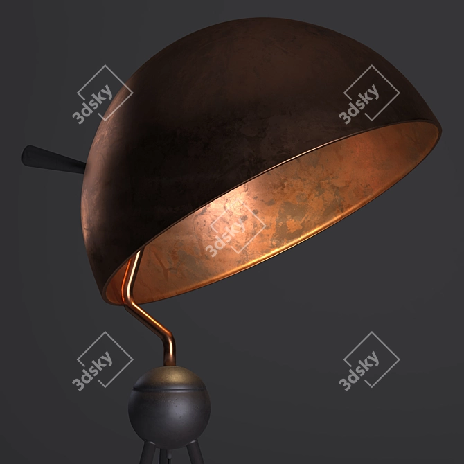 Sleek Bowel Floor Light 3D model image 4