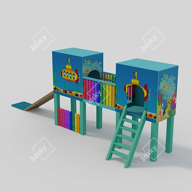 3D Children's Slide: Fun for All Ages! 3D model image 1