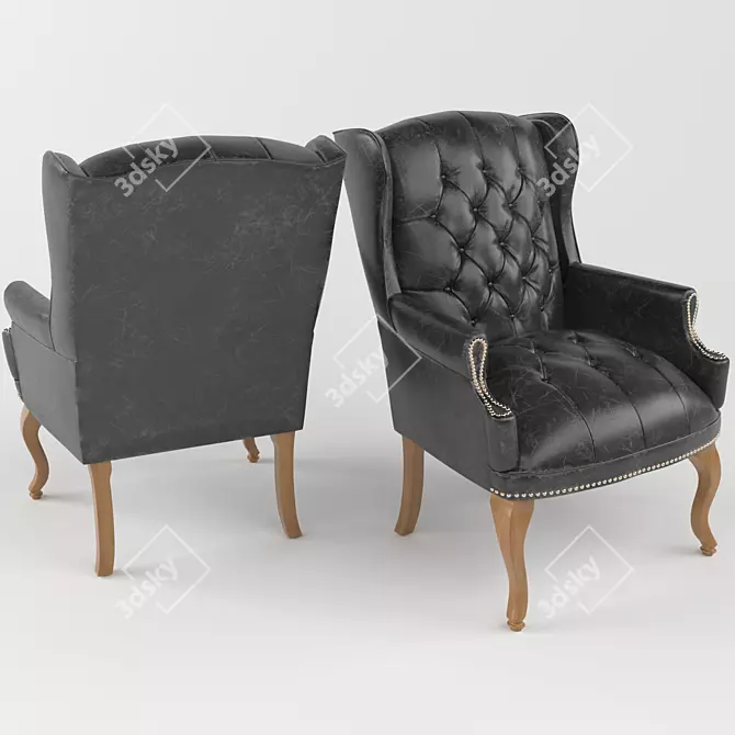 Timeless Elegance: Classic Armchair 3D model image 2