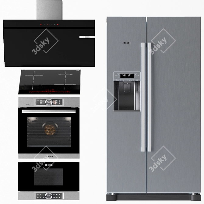 Bosch Kitchen Appliance Bundle 3D model image 1