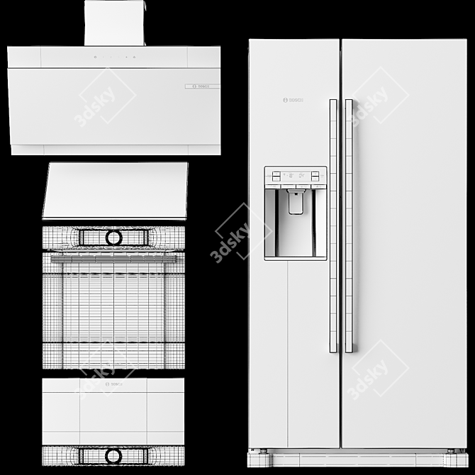 Bosch Kitchen Appliance Bundle 3D model image 3