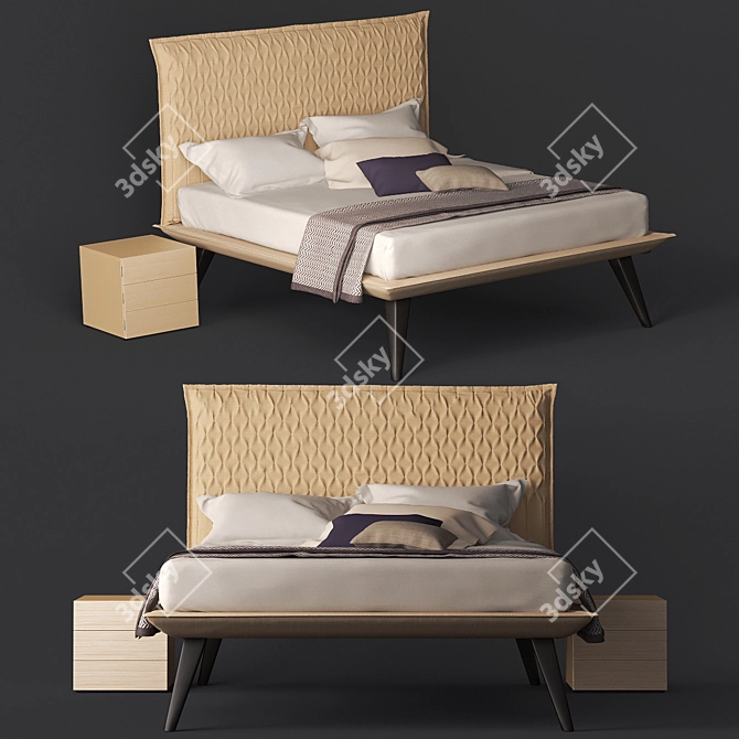 Dynamic Bed Set by Oggioni Letti 3D model image 2