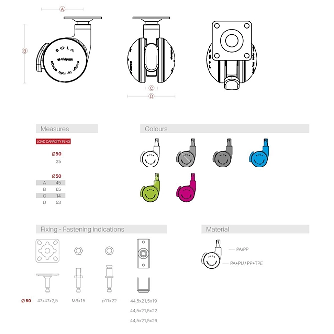 Bola Robby Casters - Office & Design 3D model image 3