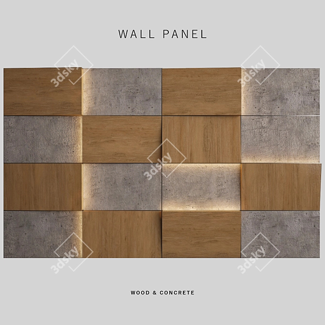 Modern Wall Panel 32 - 3D Model 3D model image 1