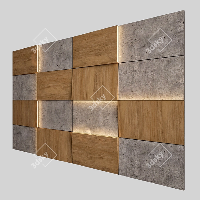 Modern Wall Panel 32 - 3D Model 3D model image 2